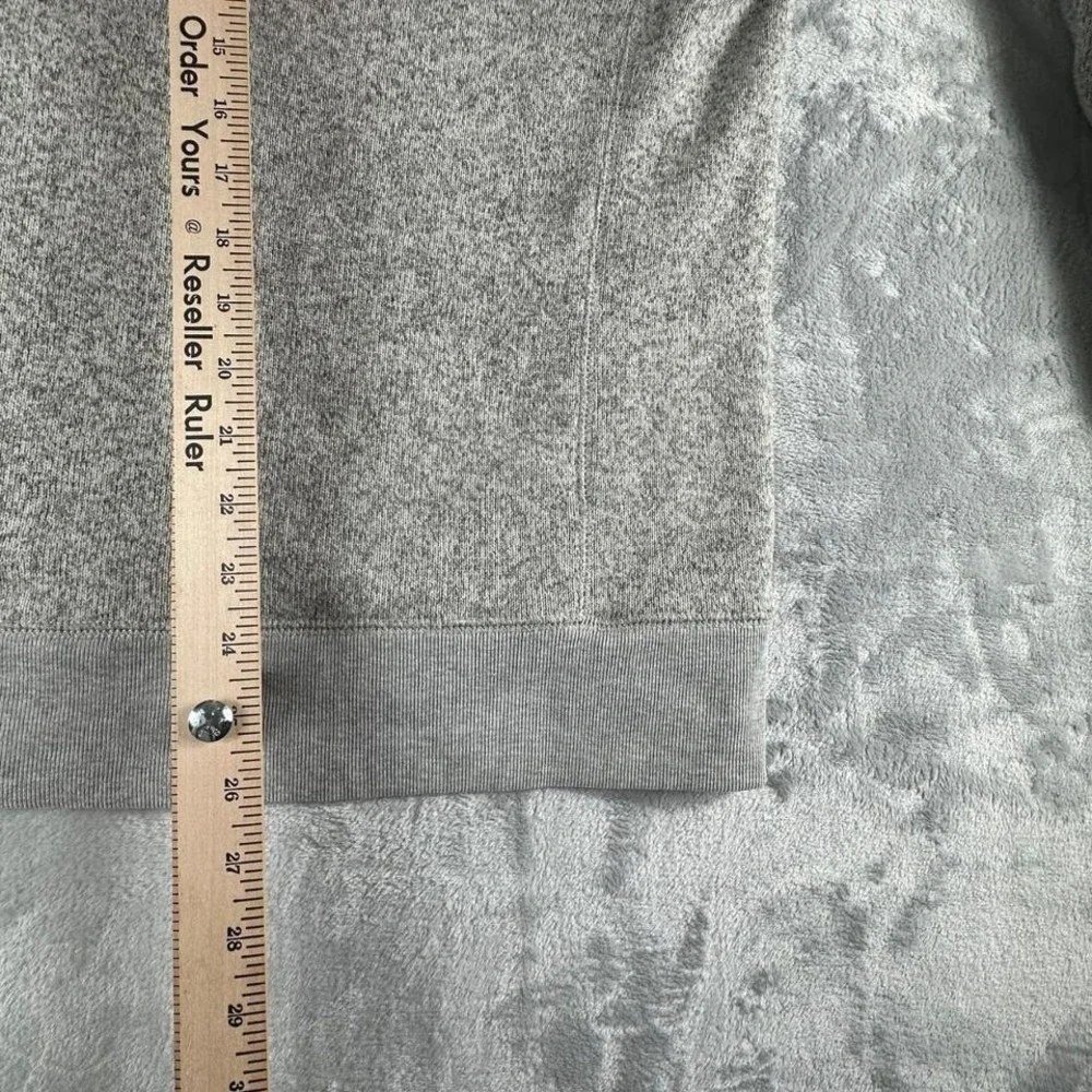 J Crew Quarter Zip Pullover Men M Gray Sweater Fleece Mock Neck Knit Jacket Coat